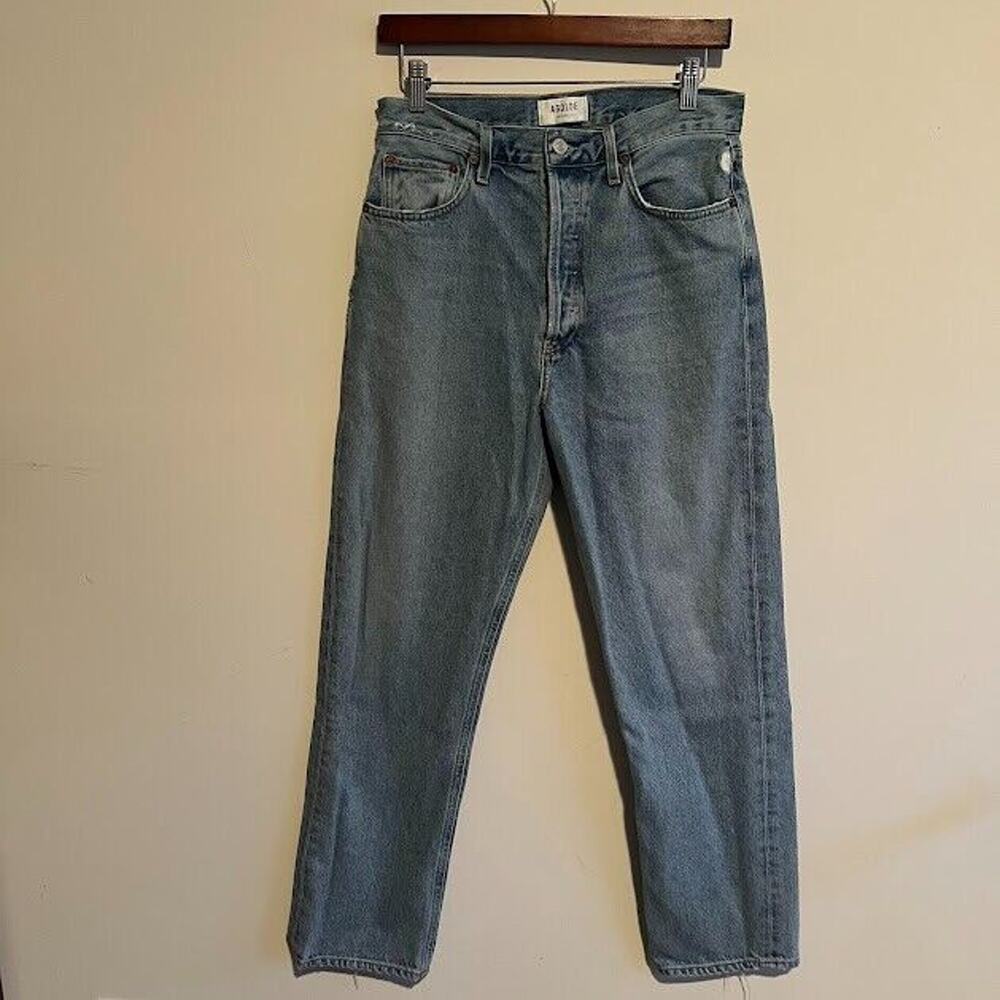 Agolde 90s Pinch Waist Straight Leg Jeans Women’s 28 Button Fly Organic Cotton